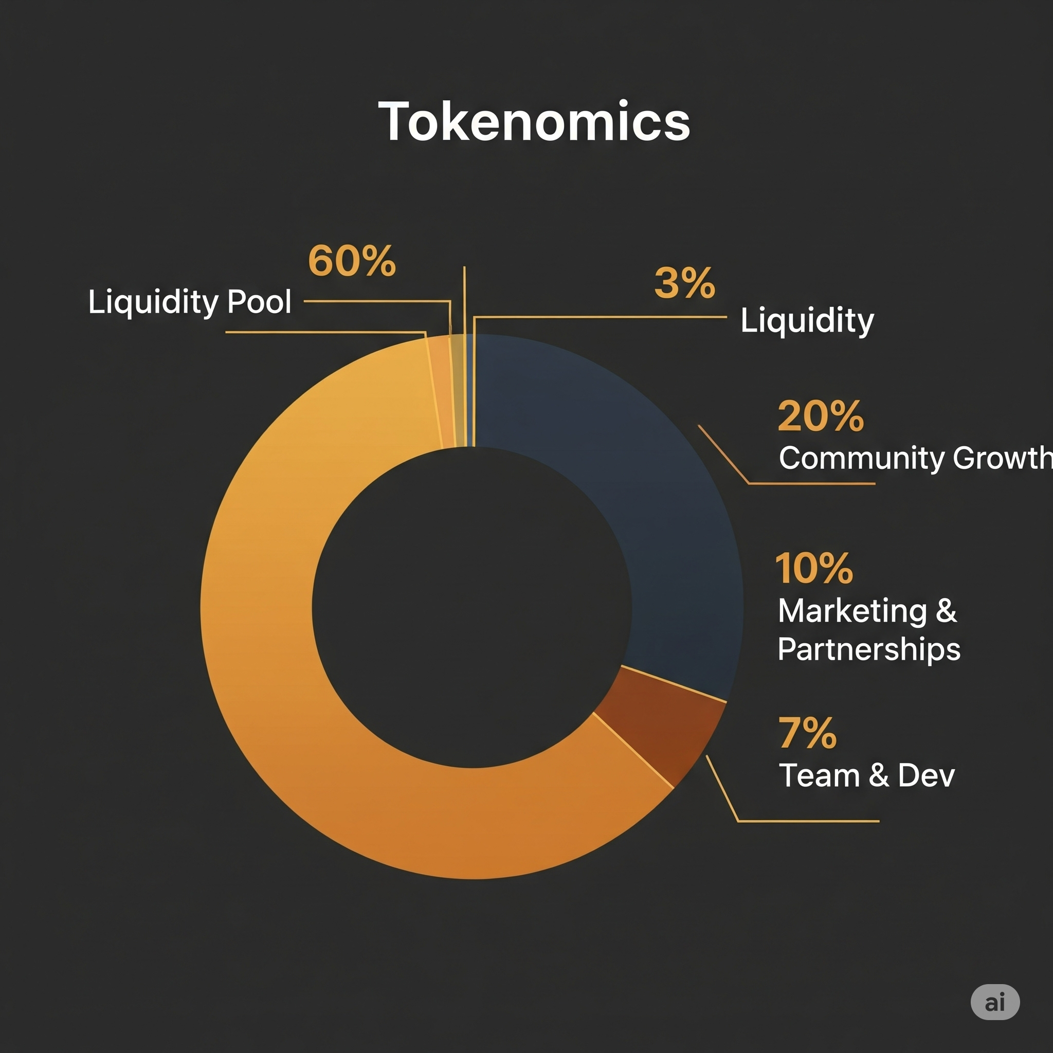 DopeHouse Tokenomics Pie Chart